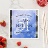 Serviette En Papier Élégant 51e anniversaire de Mariage Sapphire (En situation)