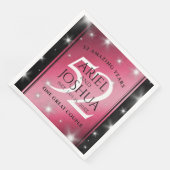 Serviette En Papier Élégant 52ème anniversaire de Mariage de rubis éto (Coin)