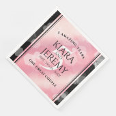 Serviette En Papier Élégant 5ème anniversaire Mariage de quartz Rose (Coin)