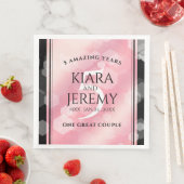 Serviette En Papier Élégant 5ème anniversaire Mariage de quartz Rose (En situation)