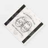 Serviette En Papier Élégant 60e anniversaire de Mariage de diamant (Coin)