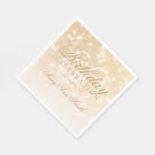 Serviette En Papier Élégant 60e anniversaire Gold Bokeh éclat (Coin)