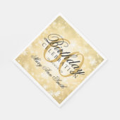 Serviette En Papier Élégant 60e anniversaire Gold Winter Wonderland (Coin)
