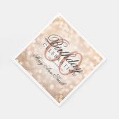 Serviette En Papier Élégant 60e anniversaire Rose Gold Parties scintil (Coin)