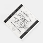 Serviette En Papier Élégant 75e anniversaire de Mariage de diamant (Coin)