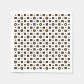 Serviette En Papier Élégant À damiers Motif (Devant)