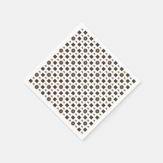 Serviette En Papier Élégant À damiers Motif (Coin)