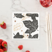Serviette En Papier Élégant à la lunette Automne Feuilles d'automne Ac (En situation)