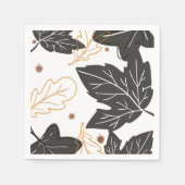 Serviette En Papier Élégant à la lunette Automne Feuilles d'automne Ac (Devant)
