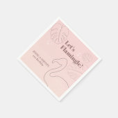 Serviette En Papier Élégant Abstrait Lets Flamingle (Coin)