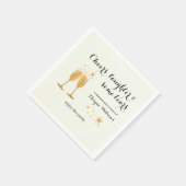 Serviette En Papier Elégant Amusant Joue Rire Larmes Retraite (Coin)