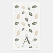 Serviette En Papier Élégant Aquarelle Baubles Monogramme Noël (Devant)