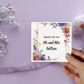 Serviette En Papier Elégant Aquarelle Fleurs Mariage Dîner Cocktail