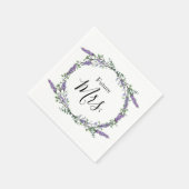 Serviette En Papier Elégant aquarelle Lavande Eucalyptus Futur Mme. (Coin)