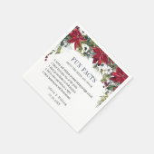 Serviette En Papier Elégant Aquarelle Poinsettia FUN FACTS Mariage (Coin)