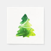 Serviette En Papier Élégant arbre de Noël vert vif (Devant)