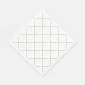Serviette En Papier Élégant Arlequin Français Noir Classic Or (Coin)