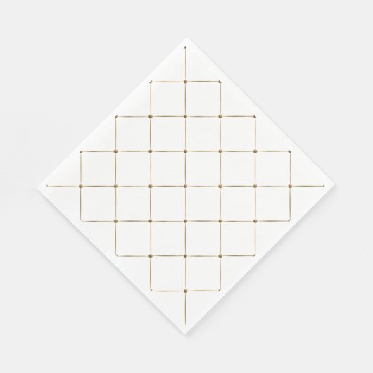 Serviette En Papier Élégant Arlequin Français Noir Classic Or (Coin)