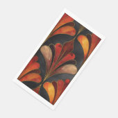 Serviette En Papier Elégant Art déco noir or rouge (Coin)