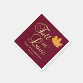 Serviette En Papier Élégant automne automne automne dans l'amour Maria (Coin)