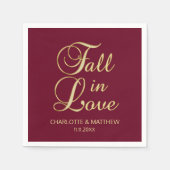 Serviette En Papier Élégant automne automne automne dans l'amour Maria (Devant)