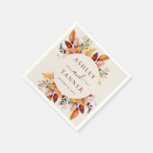 Serviette En Papier Élégant automne Feuilles Mariage automne (Coin)