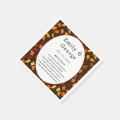 Serviette En Papier Élégant automne Feuilles Pays Automne Floral Maria (Coin)