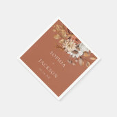 Serviette En Papier Elégant automne hiver Floral Mariage Faveurs (Coin)