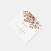 Serviette En Papier Élégant automne hiver Floral mariage Faveurs Napki (Coin)