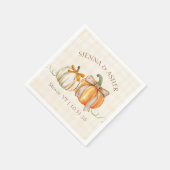 Serviette En Papier Élégant Automne Personnalisé Rustique Mariage de a (Coin)