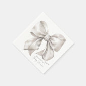 Serviette En Papier Elégant Baby shower Bow (Coin)