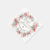 Serviette En Papier Elégant Baby shower de baies d'hiver (Coin)