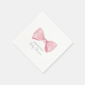 Serviette En Papier Élégant Baby shower de cabot rose (Coin)