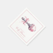 Serviette En Papier Élégant Baby shower de fille rosé de bébé de bétai (Coin)