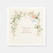 Serviette En Papier Élégant Baby shower de fougère des bois (Devant)