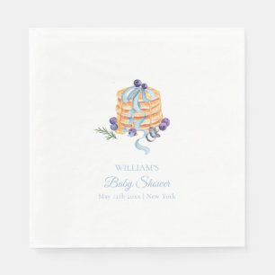 Serviette En Papier Elégant Baby shower de garçon de cajou de bleuet d