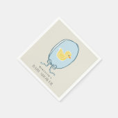 Serviette En Papier Élégant Baby shower en caoutchouc Ducky (Coin)