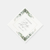 Serviette En Papier Elégant Baby shower Eucalyptus verdoyant (Coin)