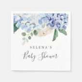 Serviette En Papier Elégant Baby shower floral de printemps Hydrangea  (Devant)