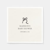 Serviette En Papier Élégant Baby shower minimal à mâchoires (Devant)