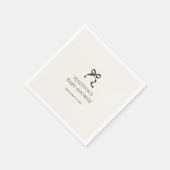 Serviette En Papier Élégant Baby shower minimal à mâchoires (Coin)