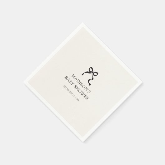 Serviette En Papier Élégant Baby shower minimal à mâchoires (Coin)