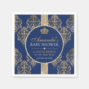 Serviette En Papier Élégant Baby shower Royal Prince