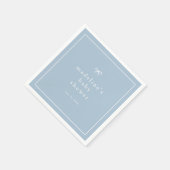 Serviette En Papier Elégant Baby shower simple Dusty Blue Boys (Coin)