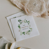 Serviette En Papier Elégant Baby shower vert feuille Eucalyptus