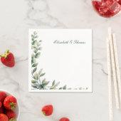 Serviette En Papier Elegant background eucalyptus leaves wedding (En situation)