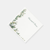 Serviette En Papier Elegant background eucalyptus leaves wedding (Coin)