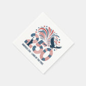 Serviette En Papier Elegant Bald Eagle America 250 Land of the Free  (Coin)