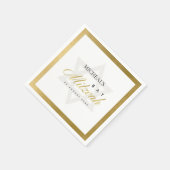 SERVIETTE EN PAPIER ÉLÉGANT BAT MITZVAH SIMPLE DE BARRE D'OR FAUX PROP (Coin)