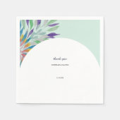 Serviette En Papier Elégant Beau Boho coloré aquarelle Art (Devant)